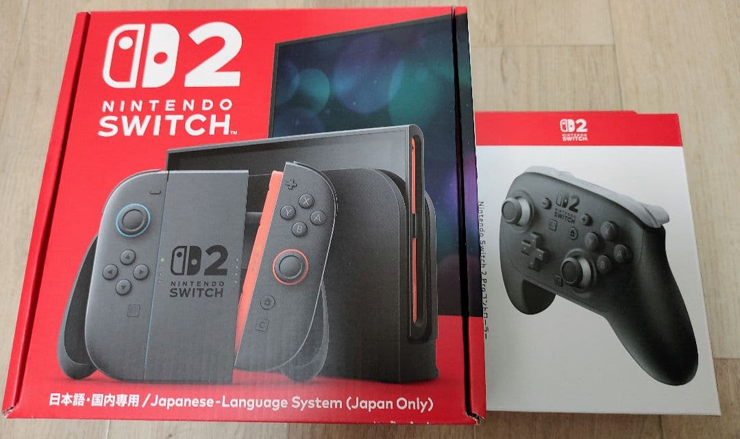 NintendoSwitch2&新品Switchプロコン2セット保証レシート付き 保証用レシート付き ニンテンドーSwitch2 Proコントローラー Nintendo